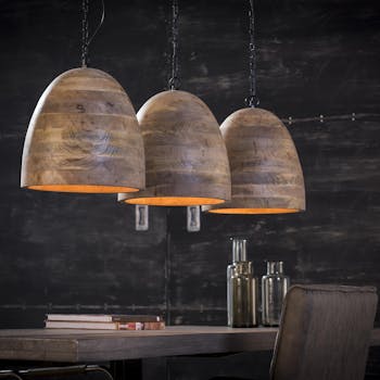 Suspension 3 lampes manguier Lucknow réf.30021998