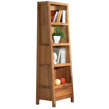 Bibliothèque étagère chêne 56x195cm FJORD