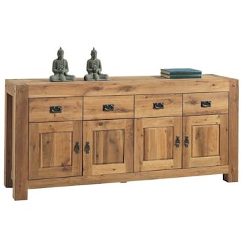 Buffet bahut chêne 4 portes 193cm FJORD