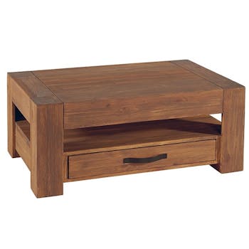 Table basse Moderne Pin lasuré 110 cm MICHIGAN