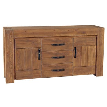 Buffet bas Moderne 175cm Pin lasuré MICHIGAN
