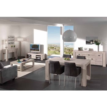 Table repas rectangulaire chêne blanchi 160cm CHICSEA