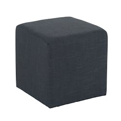 Pouf cube tissu anthracite STONE