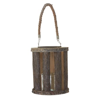 Lanterne avec anse gris H25xD21cm