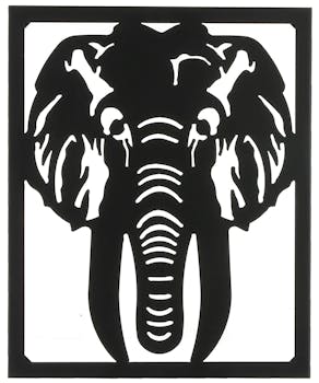 Décoration murale Eléphant noir 55 cm