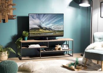 Banc tv teck recyclé SWING