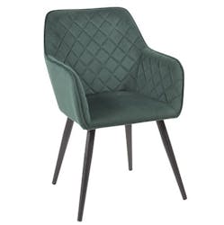 Fauteuil velours vert MALMOE