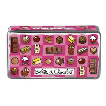 Boite à chocolat Délice Rose Métal DLP