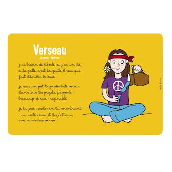 ZODIAQUE - Set de table Verseau Jaune DLP