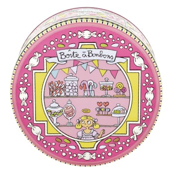 EMBOSSEE Boite à Bonbons Si Bons rose D19,5xH9cm DLP