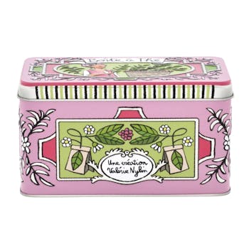 EMBOSSEE Boite à Thé Sachet Vive les Thés rose 15,5x7,8x8,5cm DLP