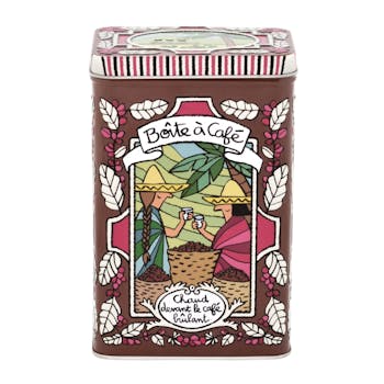EMBOSSEE Boite à Café Chaud Devant marron 16,7x11,1x7,6cm DLP