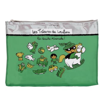 LOULOU LOULOUTE Trousse à bazar Métal Trésor de Loulou vert 22x29x10cm DLP