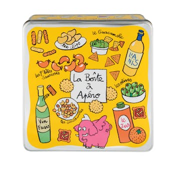 Boite métal à apéro TRINQUONS 24x24x11cm DLP