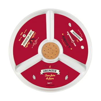 SANS MODERATION Plateau à apéritif rond (+ porte-piques) D24cm DLP