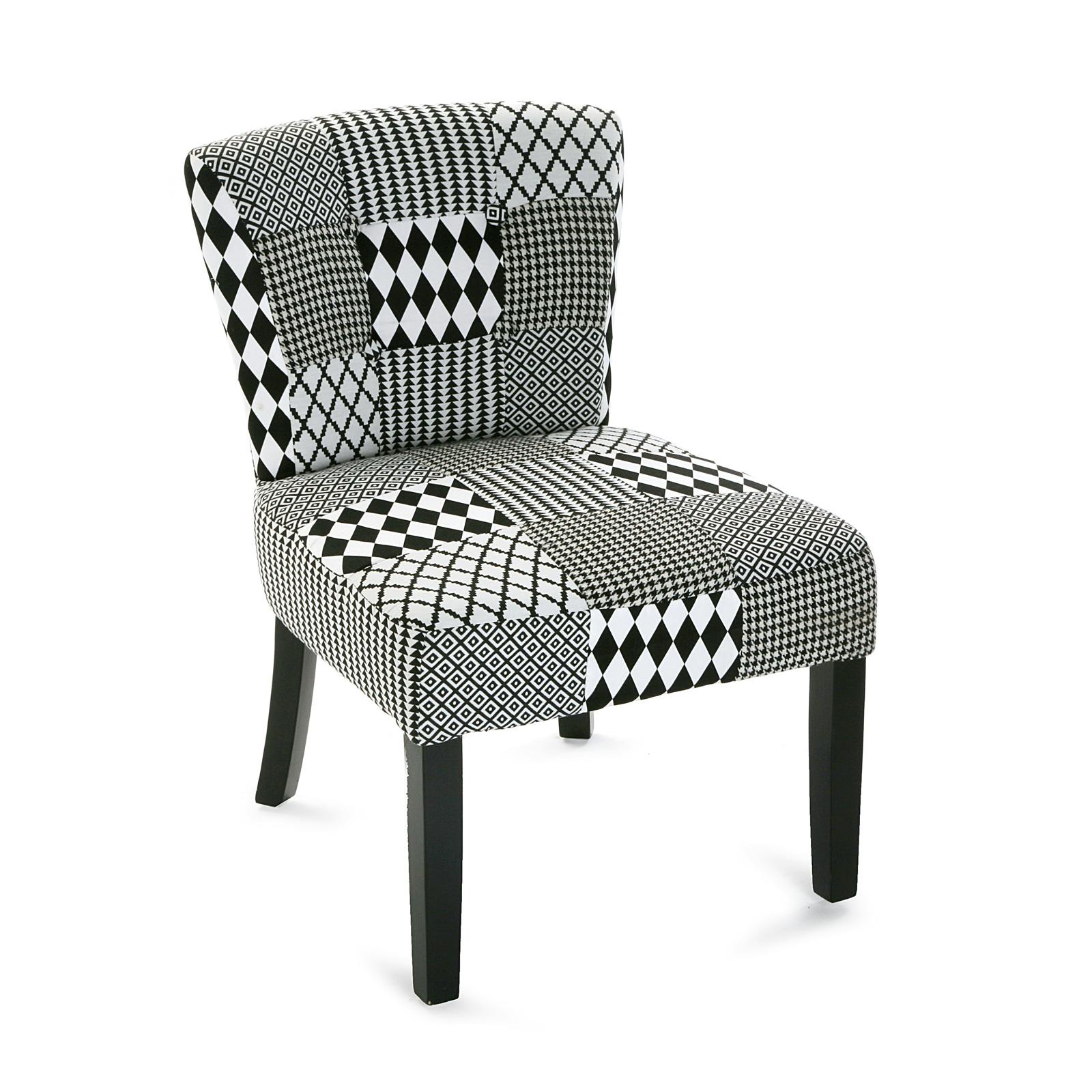 Fauteuil patchwork en tissu multicolore MELBY