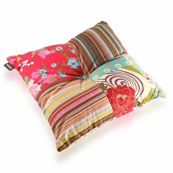Coussin carré épais en tissu coloré à motifs 45x15x45cm BOHEME