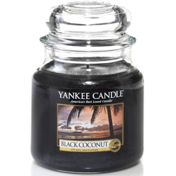 Noix De Coco Noire bougie parfumée moyenne jarre YANKEE CANDLE