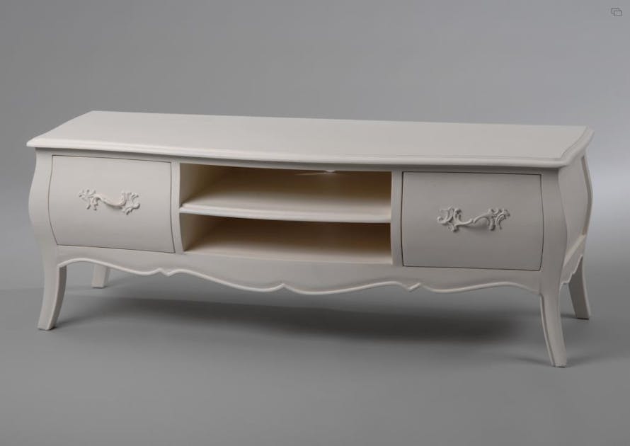 meuble tele baroque blanc