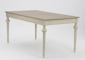 Table de repas Louis Philippe extensible bois vieilli LEGENDE L160/200xP90xH76 AMADEUS