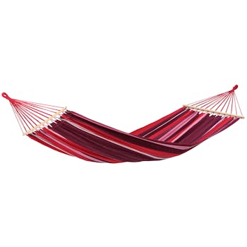 Hamac de jardin XL SAMBA Fuego Rouge rose 210x140cm AMAZONAS