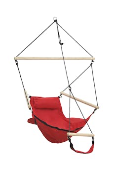 Hamac chaise suspendu avec repose pied SWINGER Rouge 106x78cm AMAZONAS