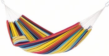 Hamac de jardin 2 places BARBADOS Rainbow Jaune 230x150cm AMAZONAS