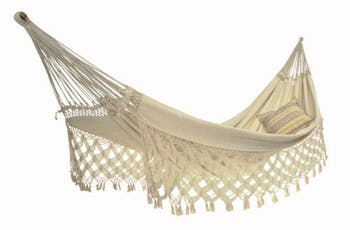 Hamac de jardin XL RIO Blanc 250x160cm AMAZONAS