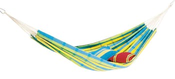 Hamac de jardin 2 places BARBADOS Lemon Jaune bleu 230x150cm AMAZONAS