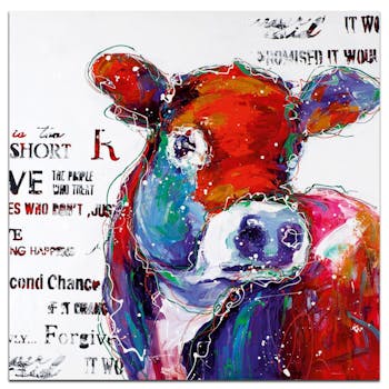 ANIMAUX Toile Animaux carrée Multicolore Acrylique 100x100