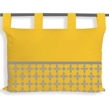 Tête de lit damier jaune 45x70cm