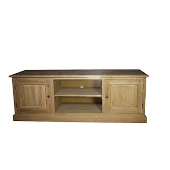 Meuble TV avec rangement Classique chic Chêne massif 170cm MEDICIS