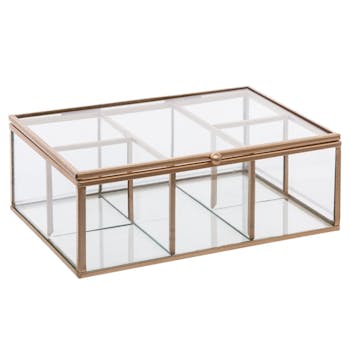 Boîte à bijoux en verre 20x14cm