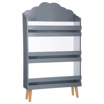 Bibliothèque en bois nuage gris