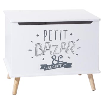 Coffre enfant bois blanc petit bazar