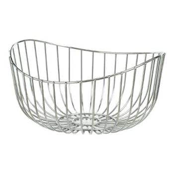 Corbeille courbe argentée D27cm