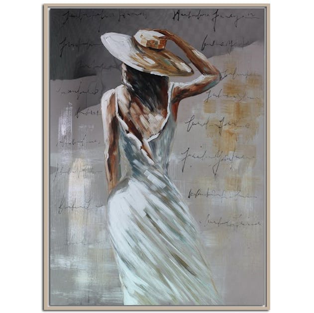 Tableau Femme de dos avec Chapeau effet miroir Tableaux Tableau Femme de dos avec Chapeau effet miroir Tableaux