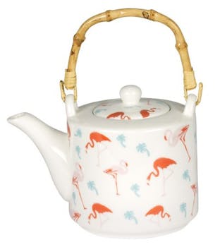 Théière 45cl porcelaine décorée tropic rose