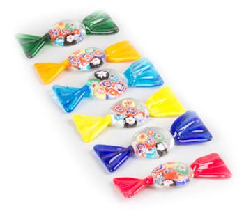 Set de 6 porte-couteaux forme bonbon à fleurs