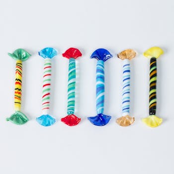 Set de 6 porte-couteaux forme sucre d'orge