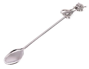 Set de 6 cuillères inox embout chat