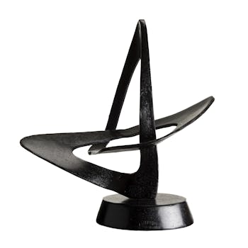 Décoration à poser abstraite aluminium noir ZALA