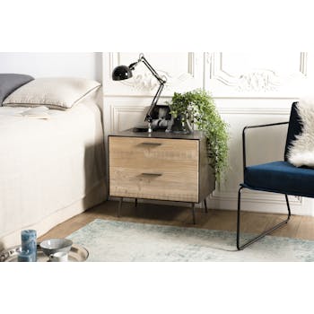 Table de chevet contemporaine bois de sapin CARPATES