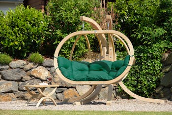 Canapé suspendu 2 places vert GLOBO ROYAL