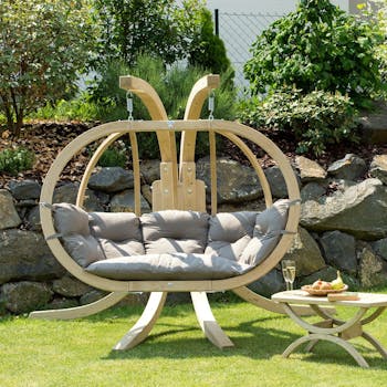 Canapé suspendu 2 places taupe GLOBO ROYAL