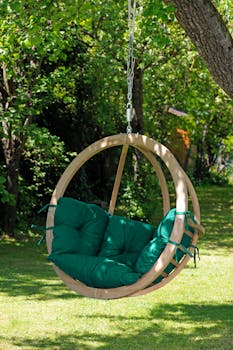 Fauteuil suspendu jardin vert GLOBO