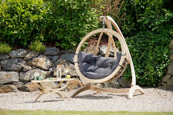Fauteuil suspendu jardin gris GLOBO