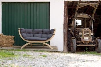 Canapé de jardin 2 places gris SIENA DUE