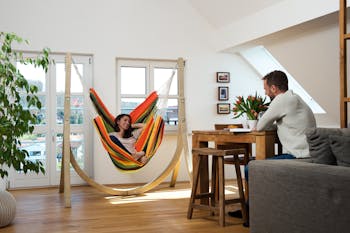 Fauteuil suspendu et son support TAURUS SET ESMERALDA