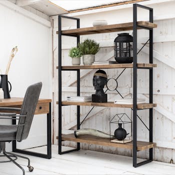 Bibliothèque Etagère bois recyclé BRISBANE